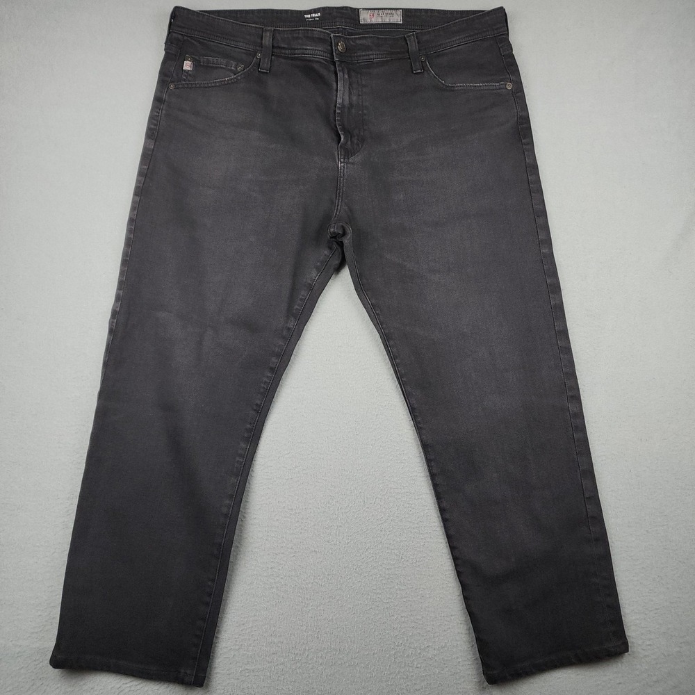 AG Tellis Modern Slim Taper Jeans Mens 40x26 Black Charcoal Stretch Denim USA